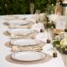 MATANA - 25 Premium Multi-Use Plastic Dinner Party Plates with Gold Rim Perfect for Weddings Birthdays Garden Parties & Outdoor Events - 26cm / 10" 26 cm / 10" - Buy Online on GoSupps.com