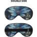 Art Blue Dragonfly Print Double-Sided Eye Mask | Blackout Sleep Mask for Women & Men - All Night Comfort - Buy Online on GoSupps.com