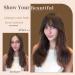 Clip in Wispy Bangs Hair Extensions - Natural Medium Brown Human Hairpieces for Women - Buy Online on GoSupps.com