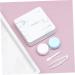 JECOMPRIS Mini Container Case for Contact Lenses White Eyes Mini Cleaning Kit with Square Stand Ideal Lensetui for Travel & Storage - Buy Online on GoSupps.com