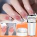 4-Piece Nail Art Stamper Kit | Silicone Clear Stamps & Scraper | DIY Manicure Tools for French Nail Design - Buy Online on GoSupps.com