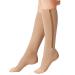 Kingbridal compression stockings with open toe area knee high with zipper for men and women graded recreational stockings for running prevents swelling