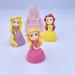 4x Princess Cake Toppers Set - Princess Castle Girls Birthday Party Wedding Baby Shower Christening Cupcake Decoration - Comes with an Edible Glue - Buy Online on GoSupps.com