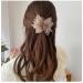 New Super Fairy Temperament Chiffon Flower Hairpin Pink Hair Accessories Ponytail Clip Headdress (Beige) - Buy Online on GoSupps.com