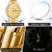OPK Men's Diamond Stainless Steel Calendar Watch - Analog Quartz Luxury Business Luminous Waterproof Dress Wristwatch in Gold - Buy Online on GoSupps.com