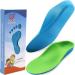 Ailaka children arch support orthopedic insoles children PU foam cushioning inserts for flat feet plantar fasciitis feet heel fatigue relief green green 26-29 EU 17cm