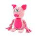 Tonyfy dog toys dog squeaky toys with wrinkle paper plush toy dog plush player cotton rope interactive toy for puppies small medium dog (pink pig)