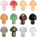 MEISO Healing Crystals 12 Pcs Agate Quartz Crystal Mushroom Shape Decor Cute Natural Healing Mushroom Decor for Meditation Chakra Balancing Reiki Yoga Garden Yard Decoration Fish Tanks Home Decor 12 Pcs (Crystal)