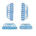 20 pieces of cheek holder dental C-shape mouth opener mouth angle holder for adults and children for dental care and party game blue 5l+10m+5s