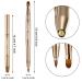 Double-Sided Retractable Gold Cosmetic Brushes - Revolving Eyebrow Eyelash & Lip Brush with Cap for Perfect Travel Makeup - Buy Online on GoSupps.com