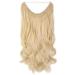 Hairpiece Extensions - Invisible Wire Bleached Blonde 50cm - 90g Wavy Thickening Hair Extensions - Buy Online on GoSupps.com