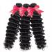 Mariska Deep Wave Brazilian 10A Human Hair Bundles with Closure - 3 Bundles + 4x4 Lace Closure - 100% Unprocessed Virgin Hair - Natural Color (24 26 28 + 20 Deep Wave) - Buy Online on GoSupps.com