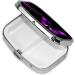 Purple & Black Butterfly Small Pill Case | Cute 2 Compartment Travel Pill Organizer for Pocket & Purse Gifts - Buy Online on GoSupps.com