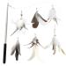 Songway Interactive cat toys spring - cat toys set with retractable sticks feather rod cat toy with 6 pieces of replacement springs with bells feather ranging cats of course