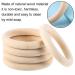 Rosewinec 10-Piece Baby Wooden Teething Rings | 70mm Wood Rings for Infants | Eco-Friendly DIY Craft Bracelets - Buy Online on GoSupps.com