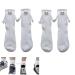 Funny Magnetic Suction 3D Doll Couple Socks Funny Socks for Women Men Unisex Funny Couple Holding Hands Sock for Couple Magnetic Suction 3D Doll Couple Socks (Magnetic White-2PCS)