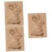 DECHOUS 3 Pcs Biscuit Mold Mousse Cookie Making Tool Wooden Muffin Cups Creative Cookie Mold Birthday Gift Kids Crackers Doughnut Cutters Donut Log Stamp Chinese Style