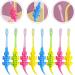 Minkissy 8pc Cartoon Animal Toothbrush Set - Sensitive Baby Toothbrushes for Kids | Wooden & PBT Small Head Oral Care Toys - Buy Online on GoSupps.com