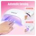 MEFA 72W UV Nail Lamp - Professional Gel Nail Dryer with 21 Lamp Beads for Fast Curing - LED UV Light for Home Salon - Buy Online on GoSupps.com
