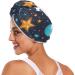 Ball and Star Hair Towel 2 Pack - Super Absorbent Quick Dry Hair Turbans for Women & Girls | Convenient Button Twisty Wrap - Buy Online on GoSupps.com
