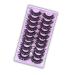 10 Pairs Pack Russian Strip Lashes Faux Mink Volume D Curl Eyelashes (Winged Deep Wave Faux Mink Volume D Curl Eyelashes)