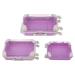 3 Pi ces Lot de 3 Mini Valises Cils de Voyage Transparentes en ABS Violet Bo tes de Rangement Compactes pour Faux Cils Organisateurs L gers et R utilisables pour Maquillage et