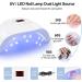 White U V LED Nail Lamp For Home Salon 36W Gel Polish Nail Dryer Curing Lamps With 3 Timer Presets Auto Sensor USB Cord Nail Art Tools for Manicure Pedicure - Buy Online on GoSupps.com