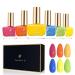 Tonitu g 6 Pcs Nail Polish Kit Non-Toxic Eco with Glossy Pastel Pink Yellow Blue Red Glitter Nude Nail Polish Set (42ml Ruh) Geist