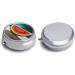 Round Watermelon Pill Box with Smiley Print | 3 Compartment Decorative Metal Pill Organizer | Portable Pocket Case - Style 24 - Buy Online on GoSupps.com