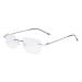 Eyekepper Women's Frameless Reading Glasses - Lightweight Rimless Readers for Women +0.50 Purple