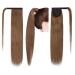 SEGO Real Hair Ponytail Extensions - Remy Human Hair Clip-In Braid & Bangs - Light Brown 20 inch (50cm) - 95g - Buy Online on GoSupps.com