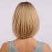 Haircube Short Bob Wig with Bangs - Heat-Resistant Ombre Blonde Wigs for Women | Perfect for Parties Cosplay & Daily Use - Buy Online on GoSupps.com