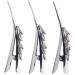 HOLLIHI Set of 3 Large Metal Alloy Alligator Sectioning Clips for Women and Girls - Pretty Strong Clamp Hair Pins Non-Slip Hair Grips Accessories for Thick Hair Silver Gray (Peacock) - Buy Online on GoSupps.com