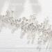 Foyte Crystal Bride Wedding Hair Comb | Bridal Headpiece with Rhinestone Flower & Pearl | Silver Leaf Hair Accessory for Women & Girls - Buy Online on GoSupps.com