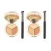 3-Color Concealer Palette Dark Eye Circles Acne Spots Corrective Highlighting Concealer Palette (2pcs)