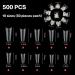 500 Pieces Acrylic False Nails Set - Half Cover Coffin Shape Tips | Artificial Nail Tips for Salons & DIY - 10 Sizes Available - Buy Online on GoSupps.com