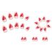 24-Piece Valentine's Day Almond Artificial Nails - Medium Red French Press-On Acrylics | 12 Sizes Oval Love Heart Nails for Women & Girls - Buy Online on GoSupps.com