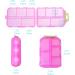 Zuihug Pink Travel Pill Organizer - Compact 10-Compartment Pill Box for Wallets - Portable Storage Solution - Buy Online on GoSupps.com