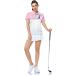LLdress Women's Printed Polo Shirt | Short Sleeve Collared Moisture Wicking Golf Shirt - Peach Pink (Large) - Buy Online on GoSupps.com