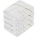 SUABO White Marble Gold Print Washcloths Set 6 - Absorbent & Quick Drying Fingertip Towels for Bathroom, Spa, Gym & Kitchen - Buy Online on GoSupps.com