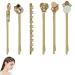 6 Pcs Vintage Crystal Hair Pins Rhinestone Bobby Pin Metal Shiny Elegant Hair Clip Sparkly Hair Decorations Barrettes Hair Accessories for Womenair Accessories