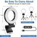 FDKOBE Webcam Lighting Ring Light for Laptop/Computer - 4'' Small Video Conference Lighting with Mount & Tripod, 3 Light Modes, 10 Brightness Levels - Selfie 3000k - Buy Online on GoSupps.com