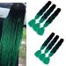 KanCalon 24 Ombre Jumbo Braids - 6 Pieces Synthetic Crochet Hair Extensions (Deep Green & Black) for Stunning Hairstyles - Buy Online on GoSupps.com