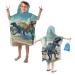 Aiorber children's bath towel with a hood beach towel made of microfiber 76x76cm children's bath towel poncho ideal for girls boys and toddlers with dinosaur motifs green-01 76x76cm