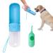 KQPIINW drinking bottle dog for on the go 300ml portable pet water bottle foldable water bottle for camping walking hiking (blue-300ml)