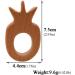 Wendysun Cartoon Wood Teether Set - Natural Animal Pineapple Shape Baby Teething Toy (2pcs) - Buy Online on GoSupps.com