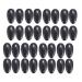 EXCEART 50 Pair Plastic Ear Caps Hairdressing Dye Coloring Ear Protector Covers Hair Dye Shield Protector for Shower Hair Dyer Salon (Black)