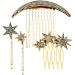 1 Set Star Moon Hairpin Hair Pin for Decor Hair Clip Combs Hair Barrettes Hair Clip Side Comb Hair Pin Clips Star Hairpins Hair Clip for Hair Decor Head Clip Alloy Miss