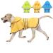 Weesiber reflecting waterproof dog rain coat-adjustable pet jacket light dog-smell poncho with hood for small to very large dogs and puppies (L yellow) l yellow