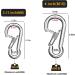 SpotDoo 304 Stainless Steel Locking Carabiner Clip - Heavy Duty Spring Snap Hook (4 Inch) - M10 - Buy Online on GoSupps.com